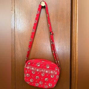 Vera Bradley Floral Red Quilted Crossbody Bag